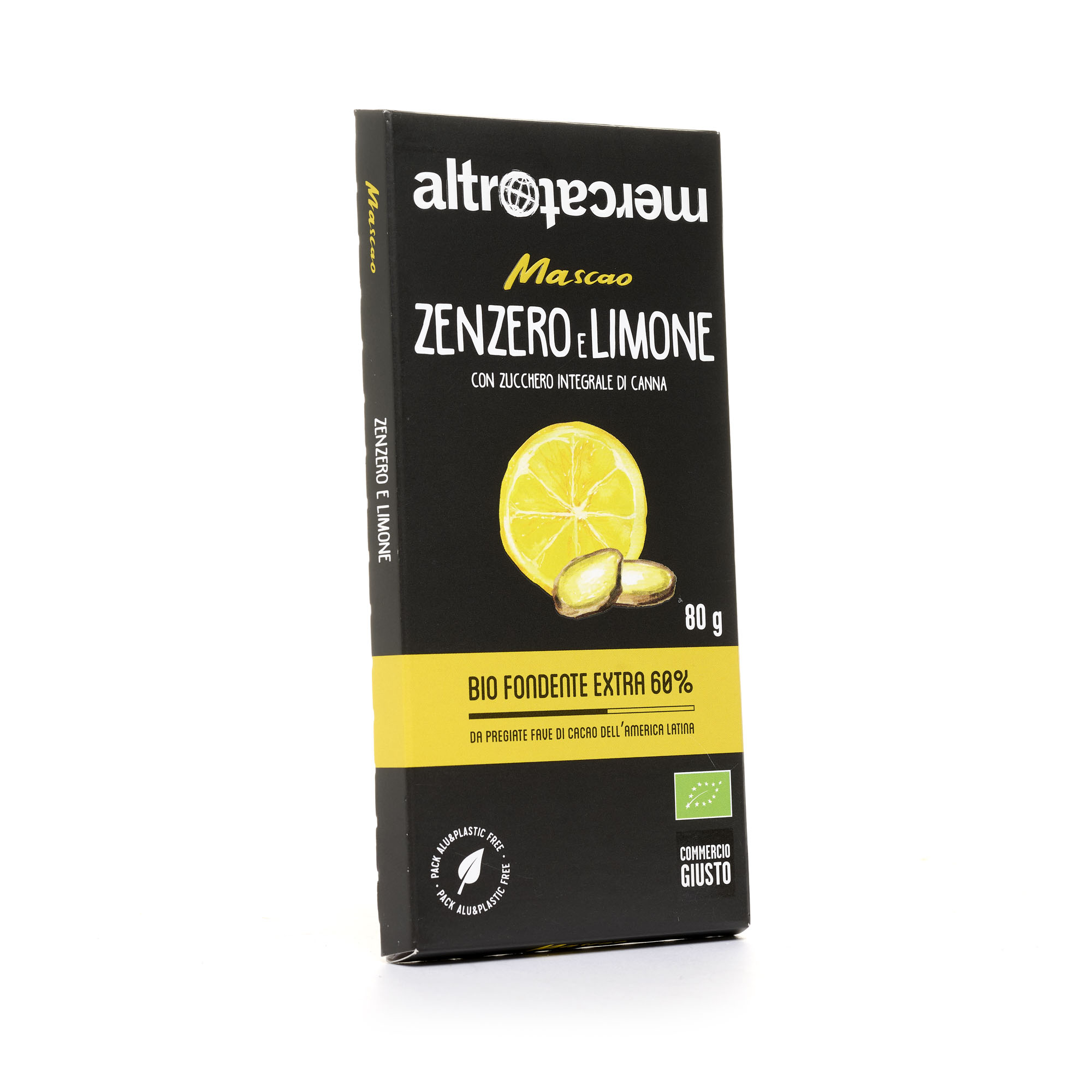Cioccolato Mascao Fondente Extra 60% Zenzero e Limone BIO - AltroMercato
