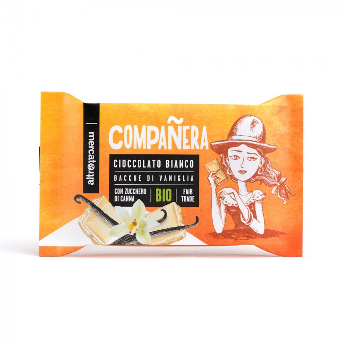 Cioccolato Companera Bianco e Bacche di Vaniglia BIO - AltroMercato