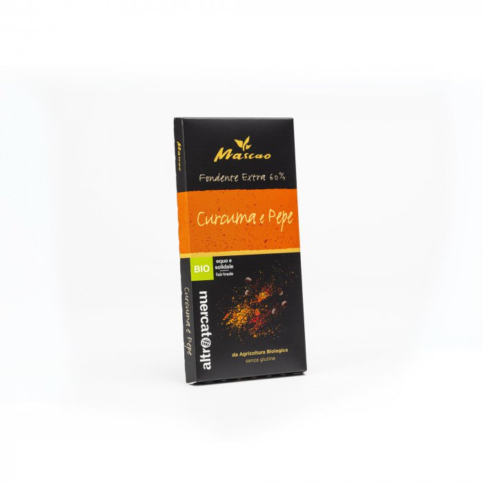 Cioccolato Mascao Fondente Extra 60% Curcuma e Pepe BIO - AltroMercato