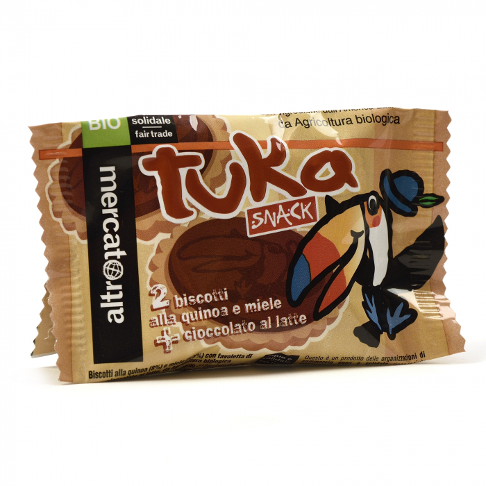 Biscotto Snack Tuka con Cioccolato al Latte BIO - AltroMercato