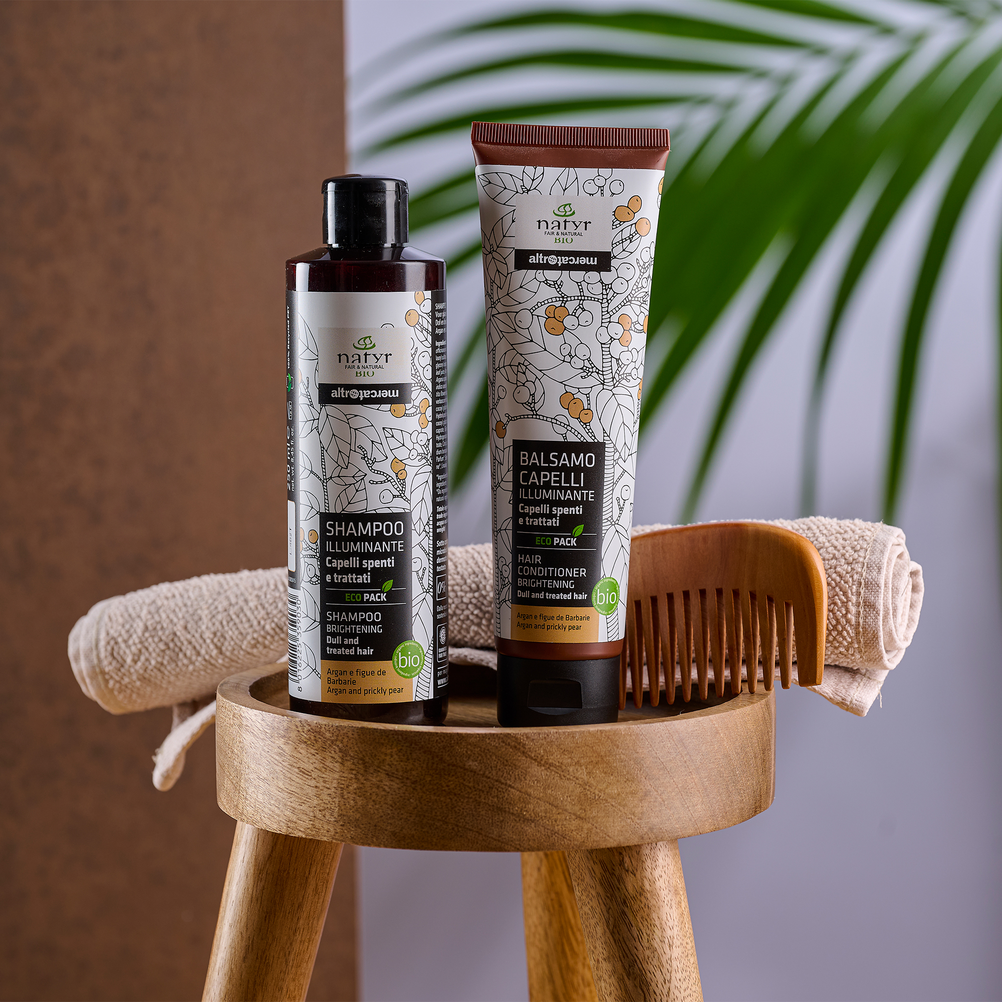 Balsamo capelli illuminante con argan e figue de barbarie bio -Linea Natyr - Altromercato - immagine 2