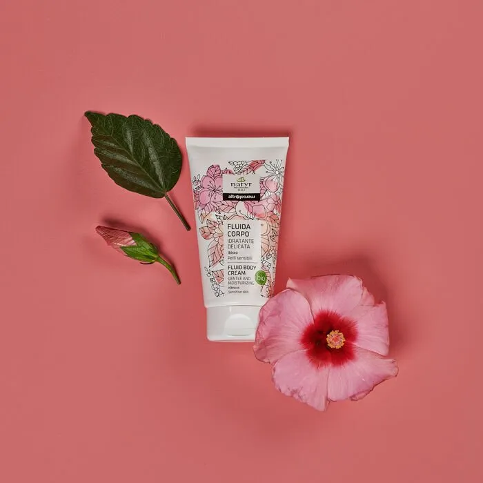 Crema fluida corpo idratante - Ibisco e Rosa Canina bio-Linea Altromercato-Natyr - immagine 2