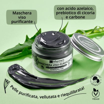 Bye Bye Impurità - Maschera Viso Purificante - Linea La Saponaria - immagine 3